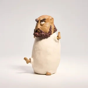 Kung Fu Zen Monk Clay Figurine-A piece of aesthetic decor that brings a touch of humor and Zen to your space