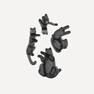 Cat Heart Sofubi-four distinct kitties merge to form a translucent human heart