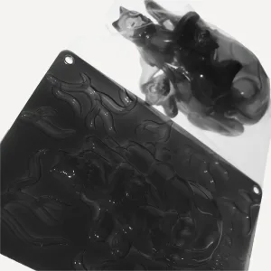 Cat Heart Sofubi-four distinct kitties merge to form a translucent human heart