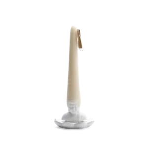 Whimsical Buddha Head Scented Candle-Featuring an exaggerated wax "hair" that extends from a joyful Buddha base.