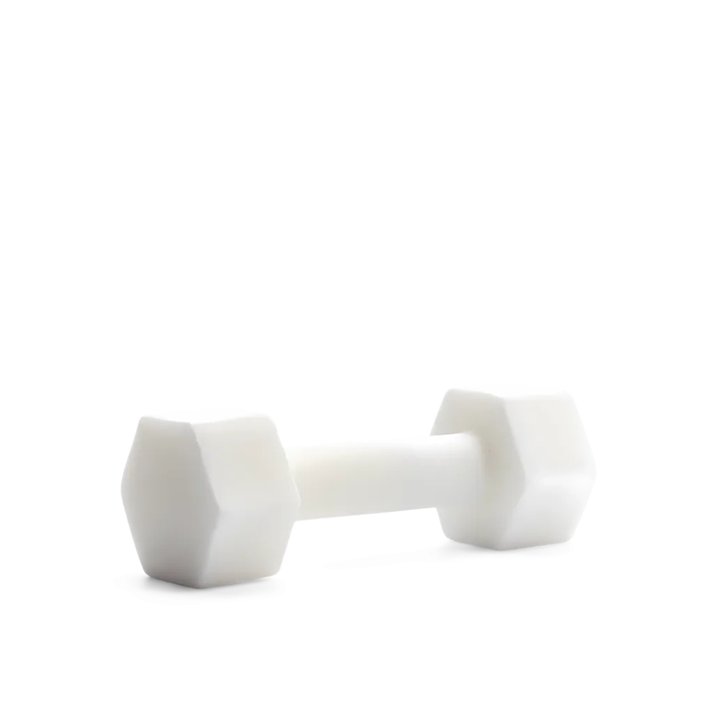 Dumbbell Soap-wash your body and "train" your biceps at the same time.