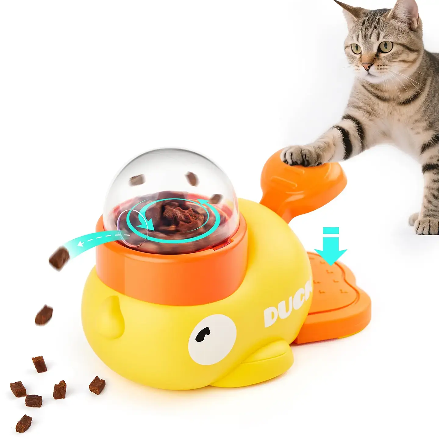 Duck-Shaped Pet Puzzle Feeder-Unique & Thoughtful Gifts for Meaningful Moments Duck-Shaped Pet Puzzle Feeder-Turn mealtime into playtime with this interactive duck that dispenses treats when pressed