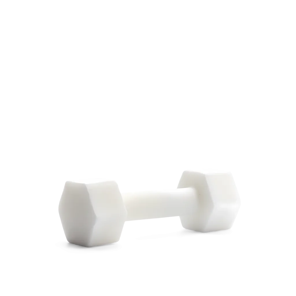 Dumbbell Soap-wash your body and "train" your biceps at the same time.