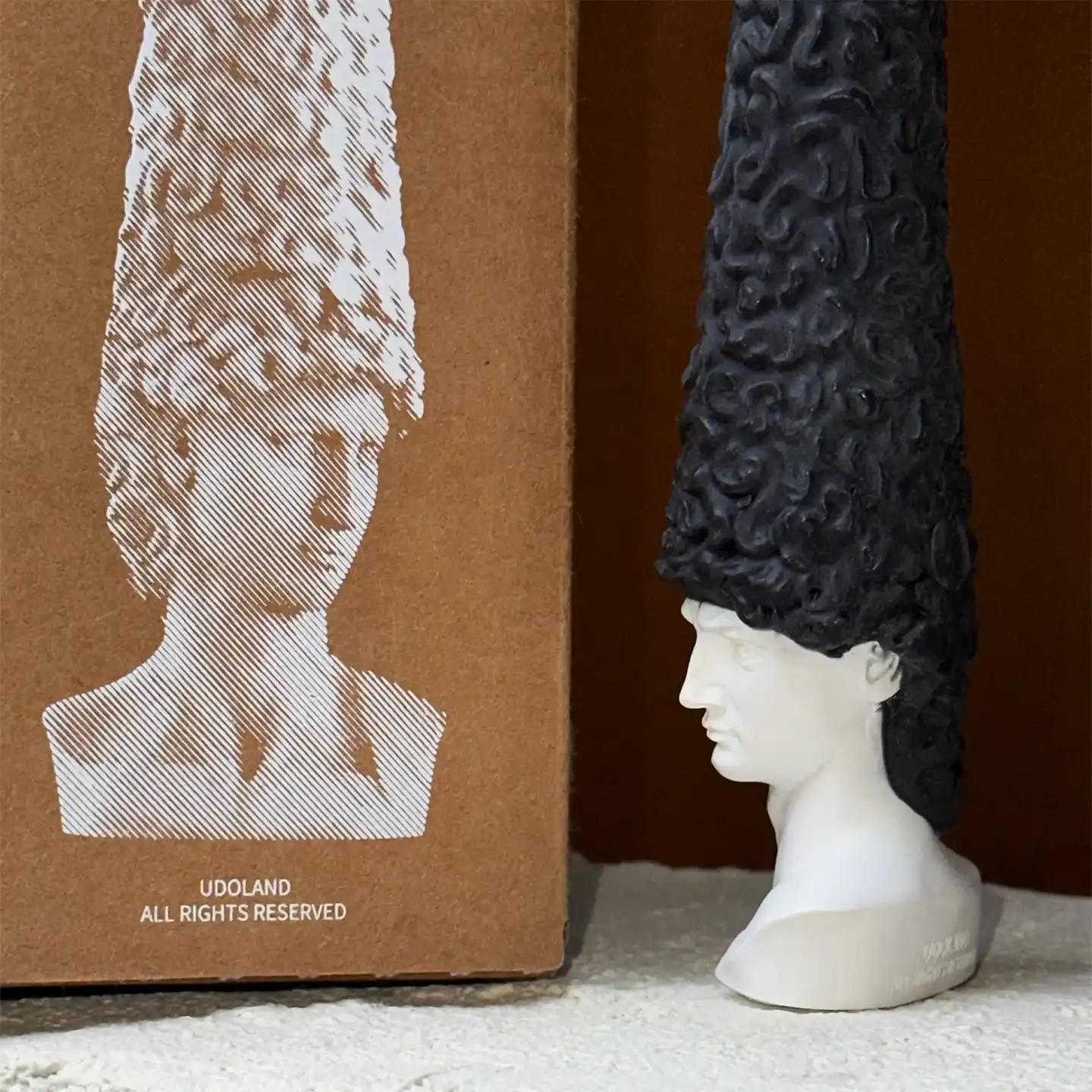 Bald David Bust Scented Candle–Unique & Thoughtful Gifts for Meaningful Moments-black11 Bald David Bust Scented Candle–The scented candle's wax 'hair' slowly melts away as it burns