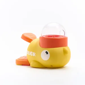 Duck-Shaped Pet Puzzle Feeder-Turn mealtime into playtime with this interactive duck that dispenses treats when pressed