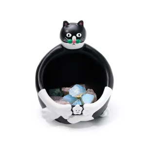 Tuxedo Cat Storage Bowl-"Feed" this tuxedo cat with your candies, keys, or trinkets.