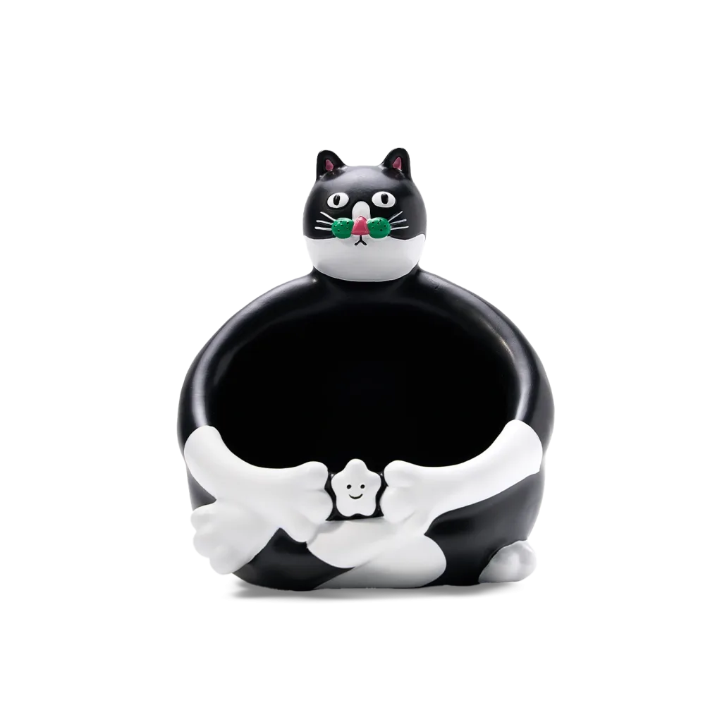 Tuxedo Cat Storage Bowl-"Feed" this tuxedo cat with your candies, keys, or trinkets.