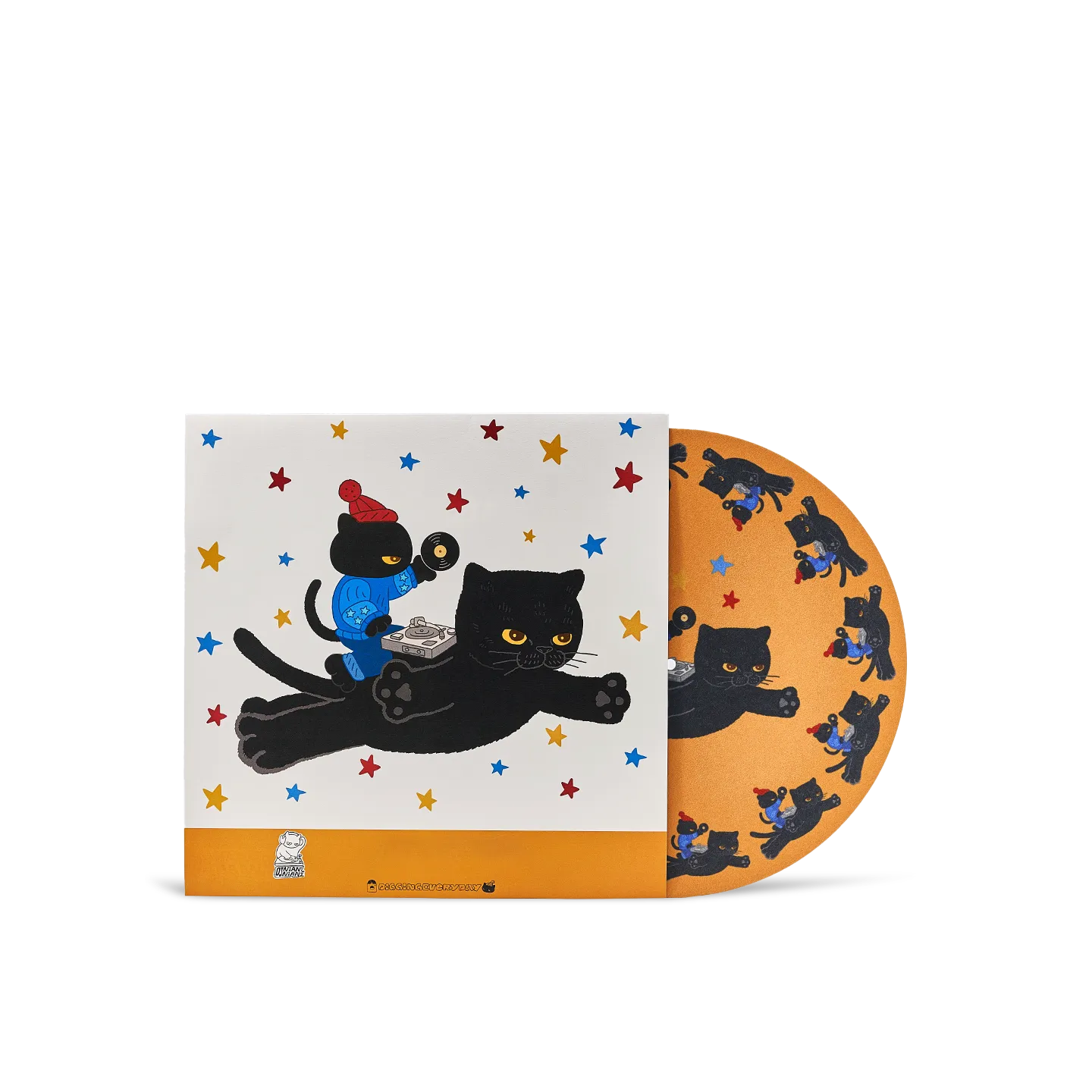 Retro DJ Cat Vinyl Slipmat-Unique & Thoughtful Gifts for Meaningful Moments Retro DJ Cat Vinyl Slipmat-this feline spins hypnotically along with your favorite tracks
