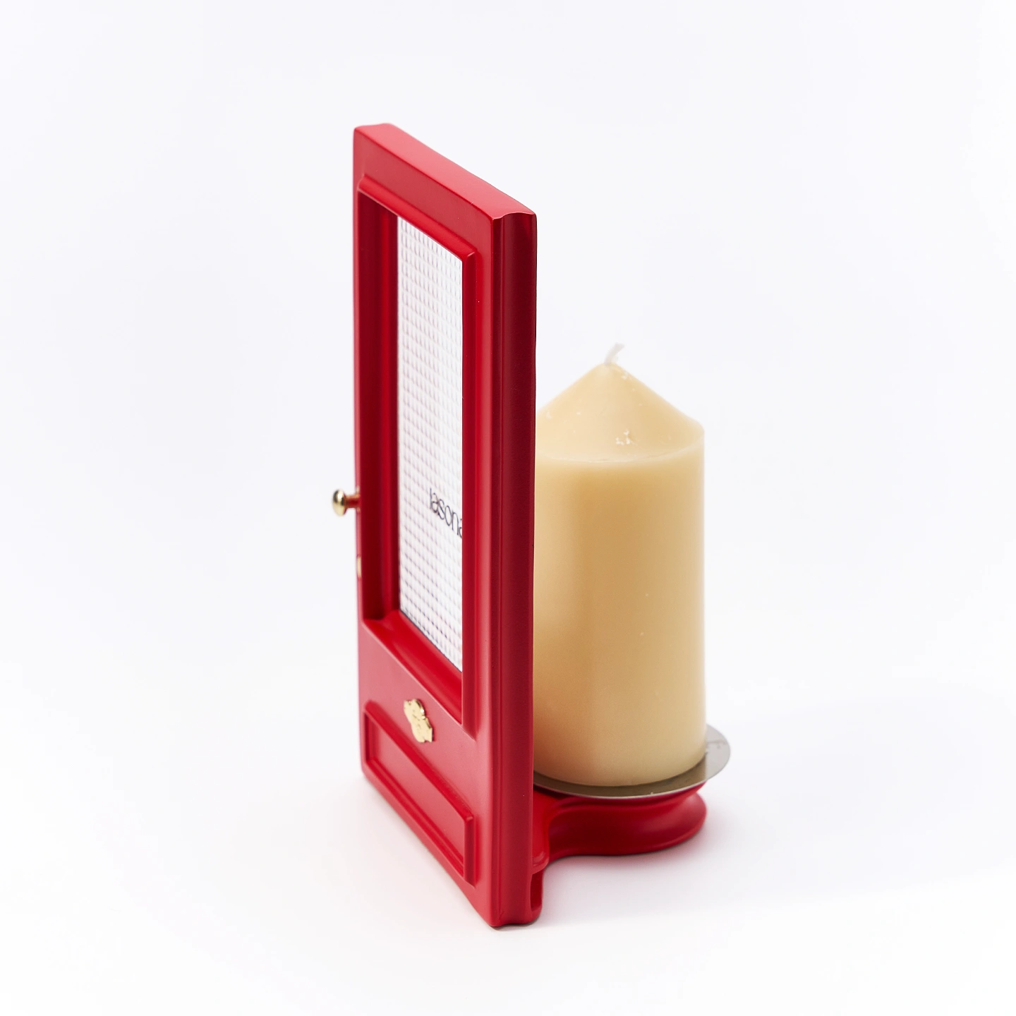 Cinematic red door Candle Holder-Unique & Thoughtful Gifts for Meaningful Moments Cinematic red door Candle Holder-Inspired by The Odyssey, this red gate features a textured optical lens that transforms candlelight into a dreamy, cinematic ripple.