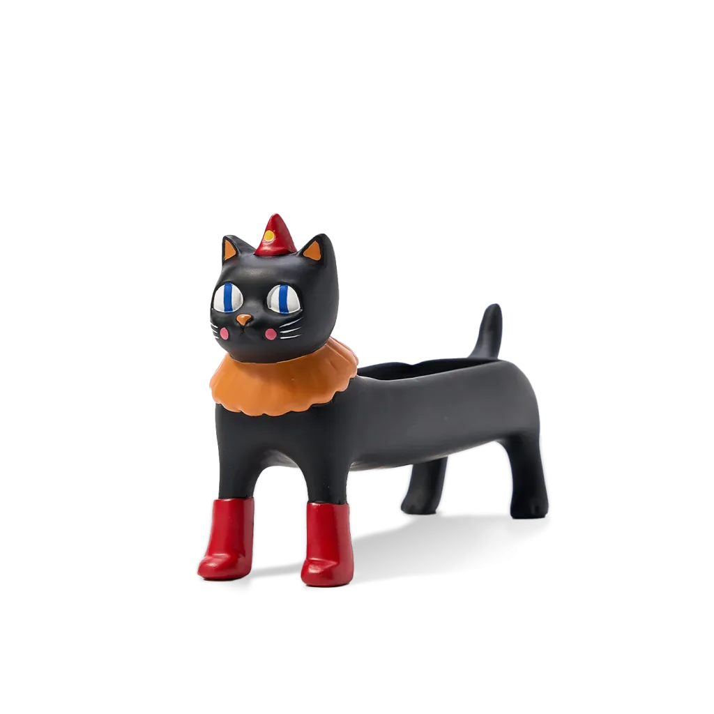 Vintage Circus Cat Jewelry Box-Brings the whimsical charm of a vintage carnival to your vanity while guarding your treasures.