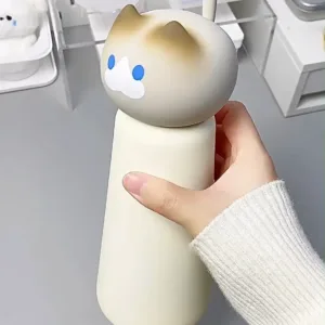 Cat Insulated Water Bottle-Delightful cat insulated water bottle for warm drinks and good vibes.
