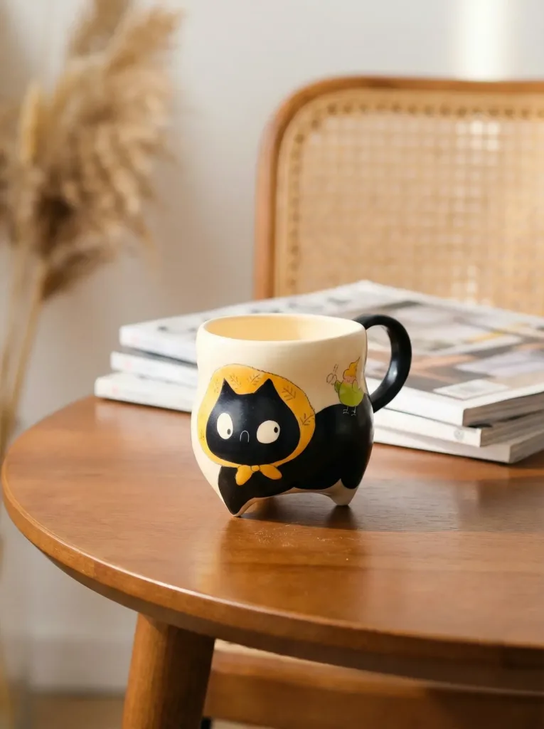 Tripod Cat Mug-Celebrate resilience with this charming Tripod Cat Ceramic Mug