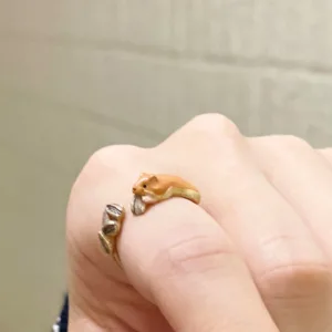 Hamsters Ring-Wear pure delight with this adorable sleeping hamster ring, complete with sunflower seeds.