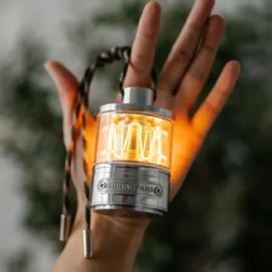 Retro Outdoor Camping Lamp-clip Earbuds-Experience a cozy glow with this lamp, an aesthetic, unique object ideal for thoughtful gifts