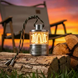 Retro Outdoor Camping Lamp-clip Earbuds-Experience a cozy glow with this lamp, an aesthetic, unique object ideal for thoughtful gifts