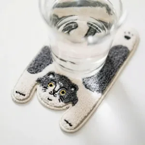 Stretching Cat Coaster-Add a touch of whimsy to your home with this unique cat coaster.