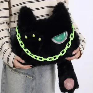 Cool Cat Bag-This plush black cat backpack is a thoughtful gift, a truly unique object.