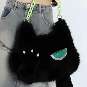 Cool Cat Bag-This plush black cat backpack is a thoughtful gift, a truly unique object.