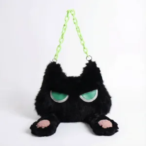 Cool Cat Bag-This plush black cat backpack is a thoughtful gift, a truly unique object.