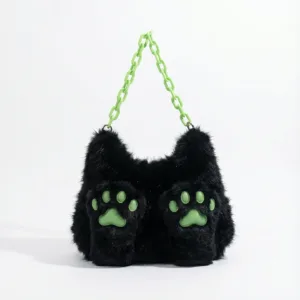 Cool Cat Bag-This plush black cat backpack is a thoughtful gift, a truly unique object.