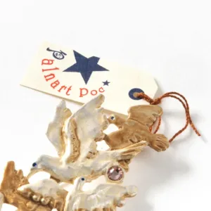 Doves Hair Clip-This elegant doves and star hair clip is a truly unique object